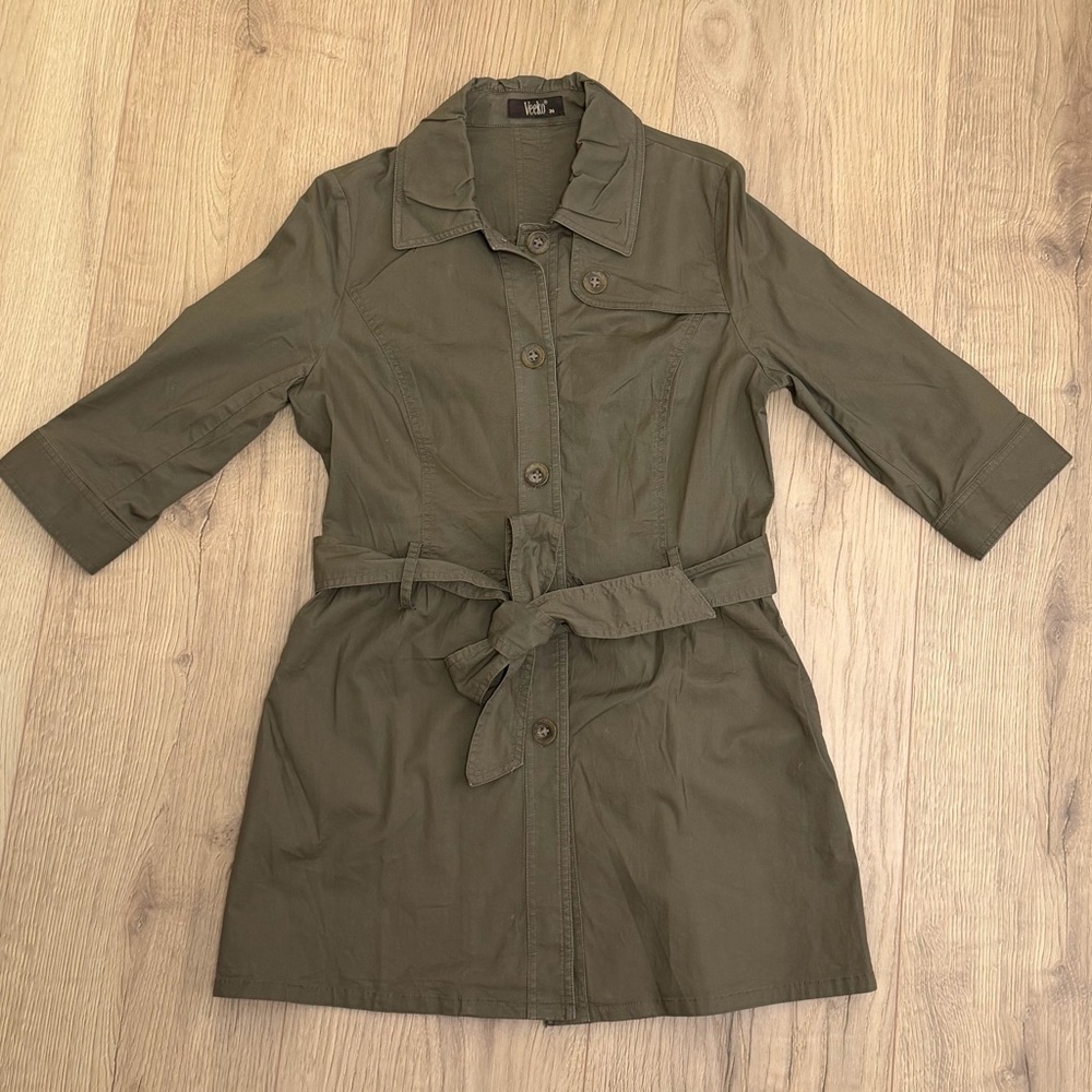 Wet Seal Khaki Utility Jacket with Belt